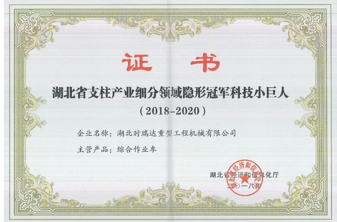 湖北FH（中国）被授予“湖北省支柱产业细分领域隐形冠军科技小巨人”​
